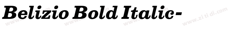 Belizio Bold Italic字体转换
